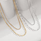 Sterling silver double layer necklace