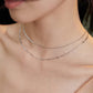 Sterling silver double layer necklace