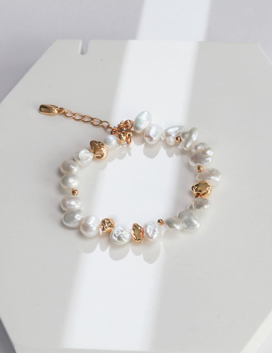 Sterling silver pearl bracelet