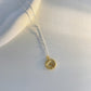 Casual gold plaque necklace