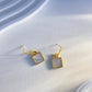 Natural shell inlay earrings
