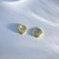 Rounded brushed earring