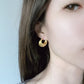 Rounded brushed earring