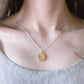 Casual gold plaque necklace