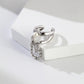 Sterling Silver Pearl Chain Ear Clips