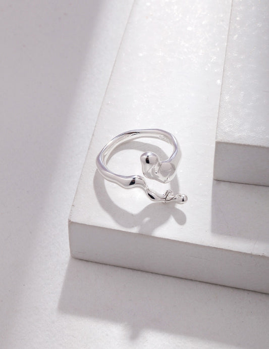 Sterling Silver Water Drop Ring